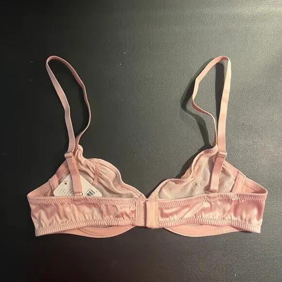 NWT Free People Pale Pink Rose Heartthrob Underwire Bra - Large - Picture 4 of 5